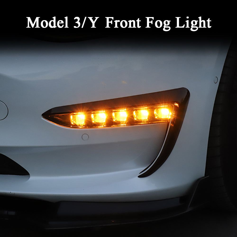 Model 3/Y Front Fog Light LED Sequential Turn Signal