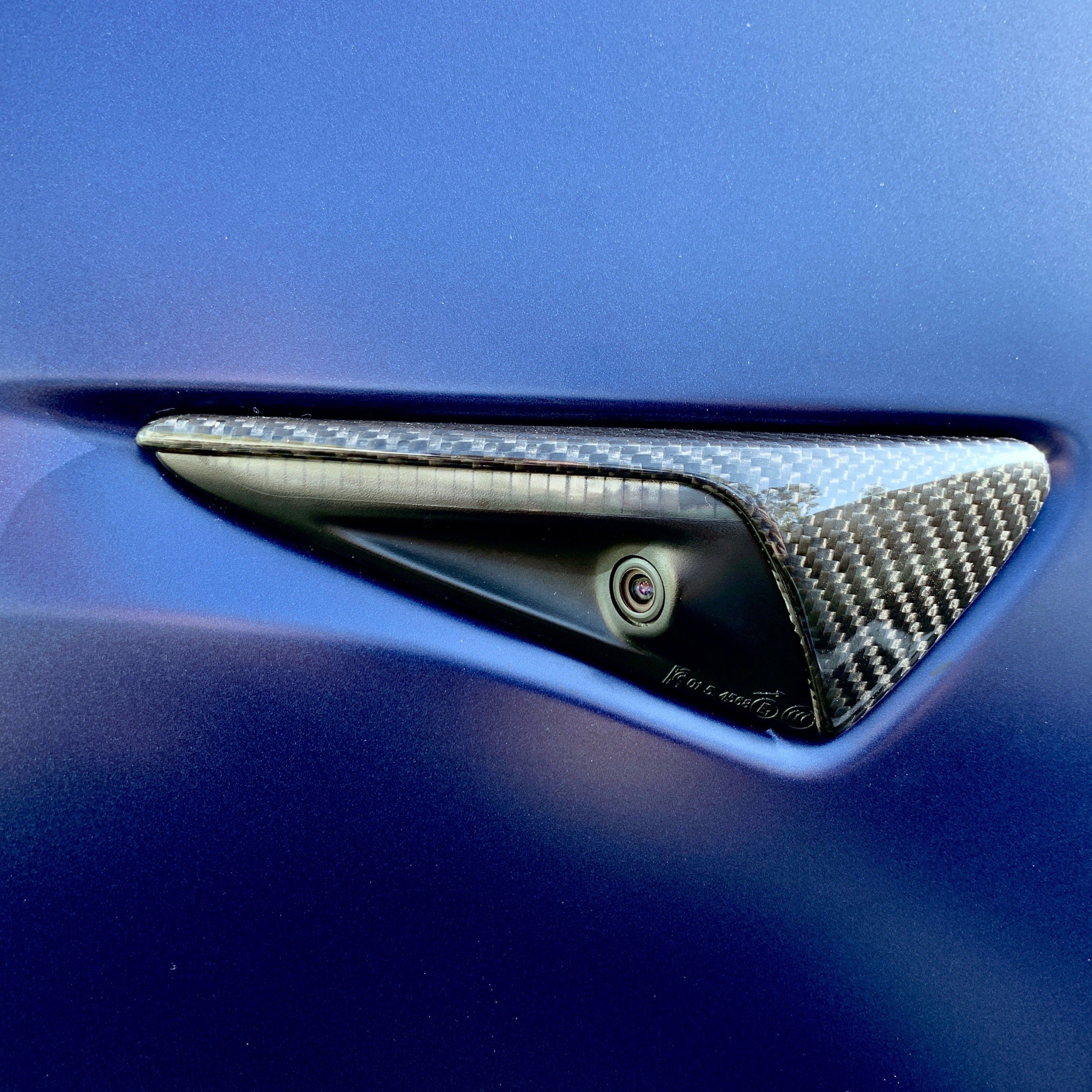 Real Carbon Fiber Side Camera Turn Signal Cover for Model 3/Y