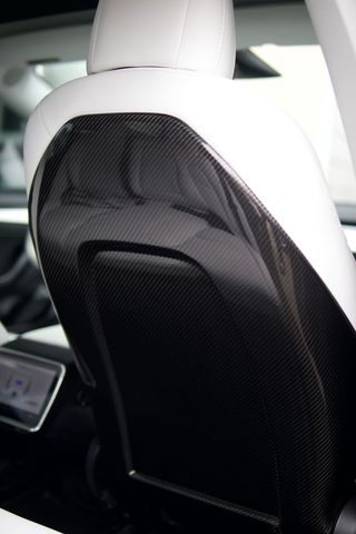 Real Carbon Fiber Back Seat Cover Model 3/Y