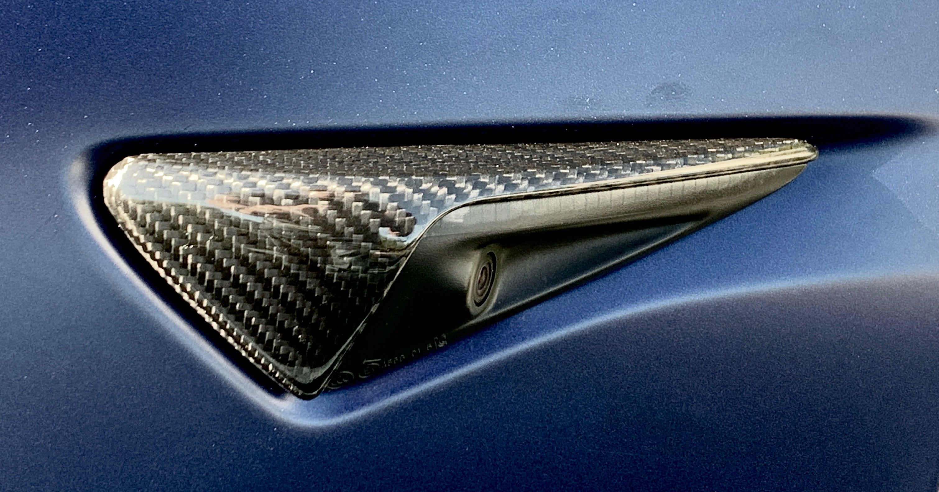 Real Carbon Fiber Side Camera Turn Signal Cover for Model 3/Y