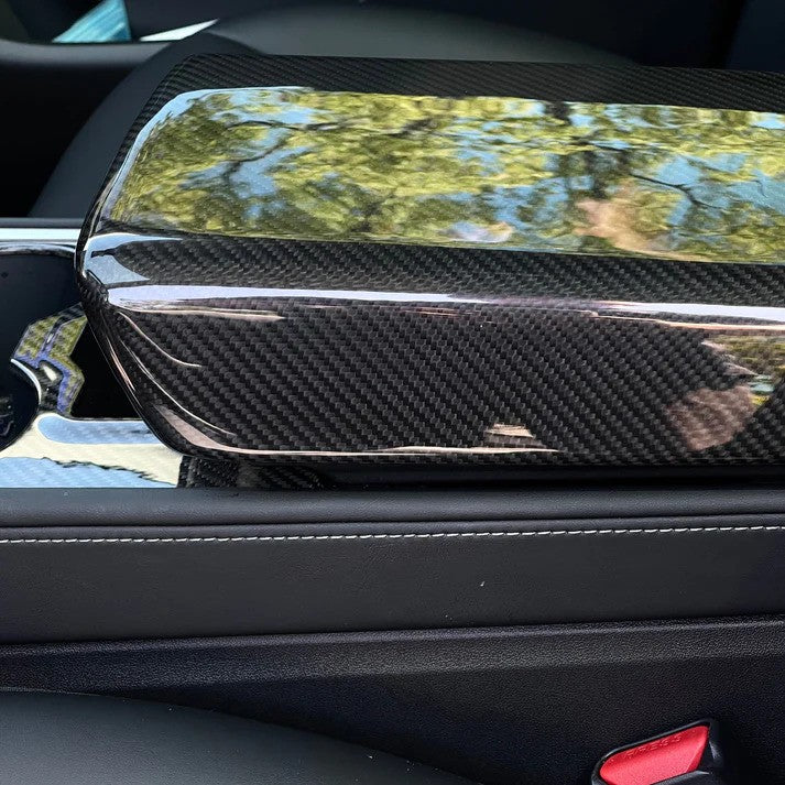 Dry Carbon Fiber Armrest Cover For Model 3/Y