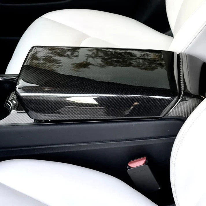 Dry Carbon Fiber Armrest Cover For Model 3/Y