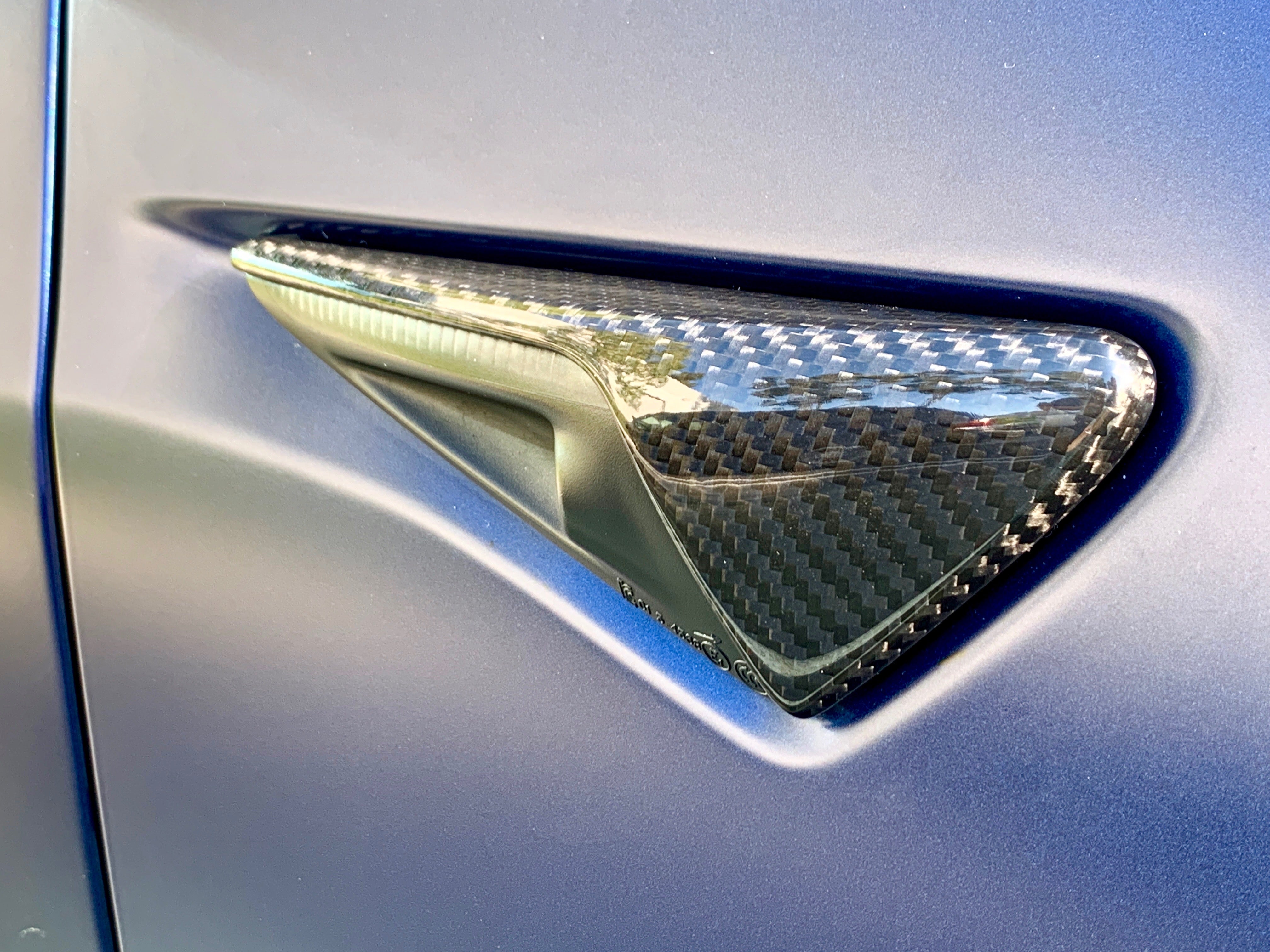 Real Carbon Fiber Side Camera Turn Signal Cover for Model 3/Y