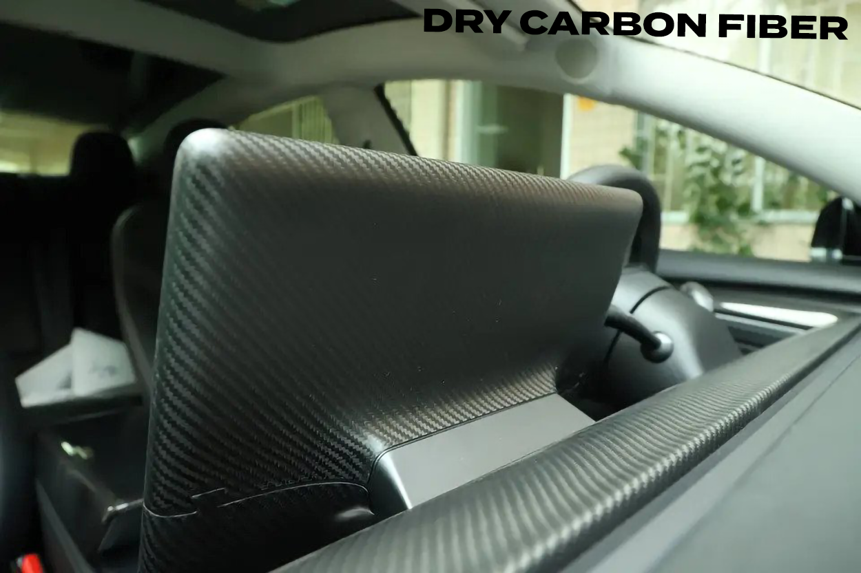 Real DRY Carbon Fiber Screen Cover for Model 3 / Y