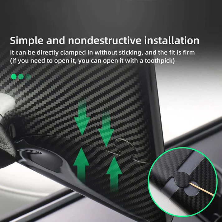 Real DRY Carbon Fiber Screen Cover for Model 3 / Y