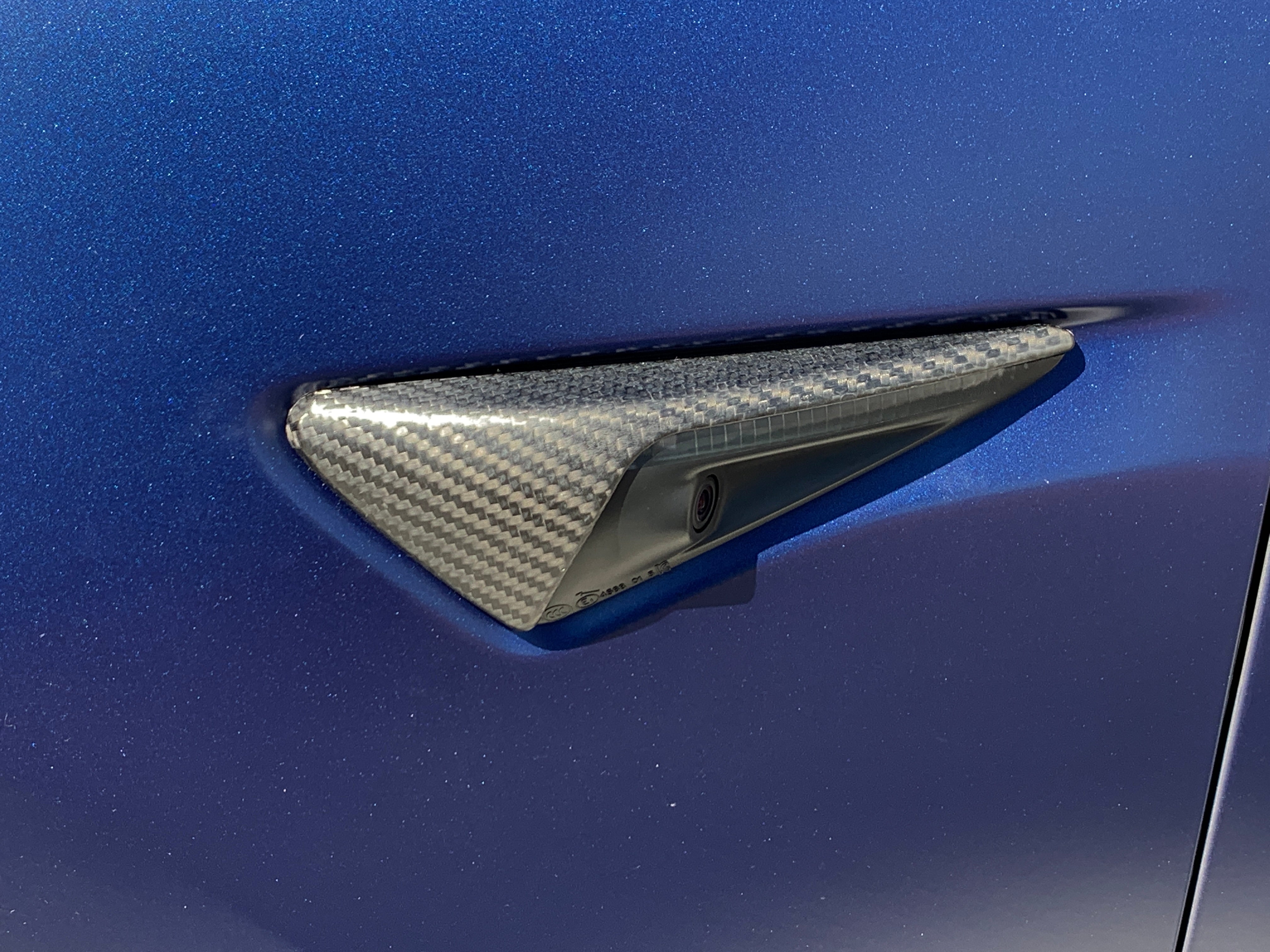 Real Carbon Fiber Side Camera Turn Signal Cover for Model 3/Y