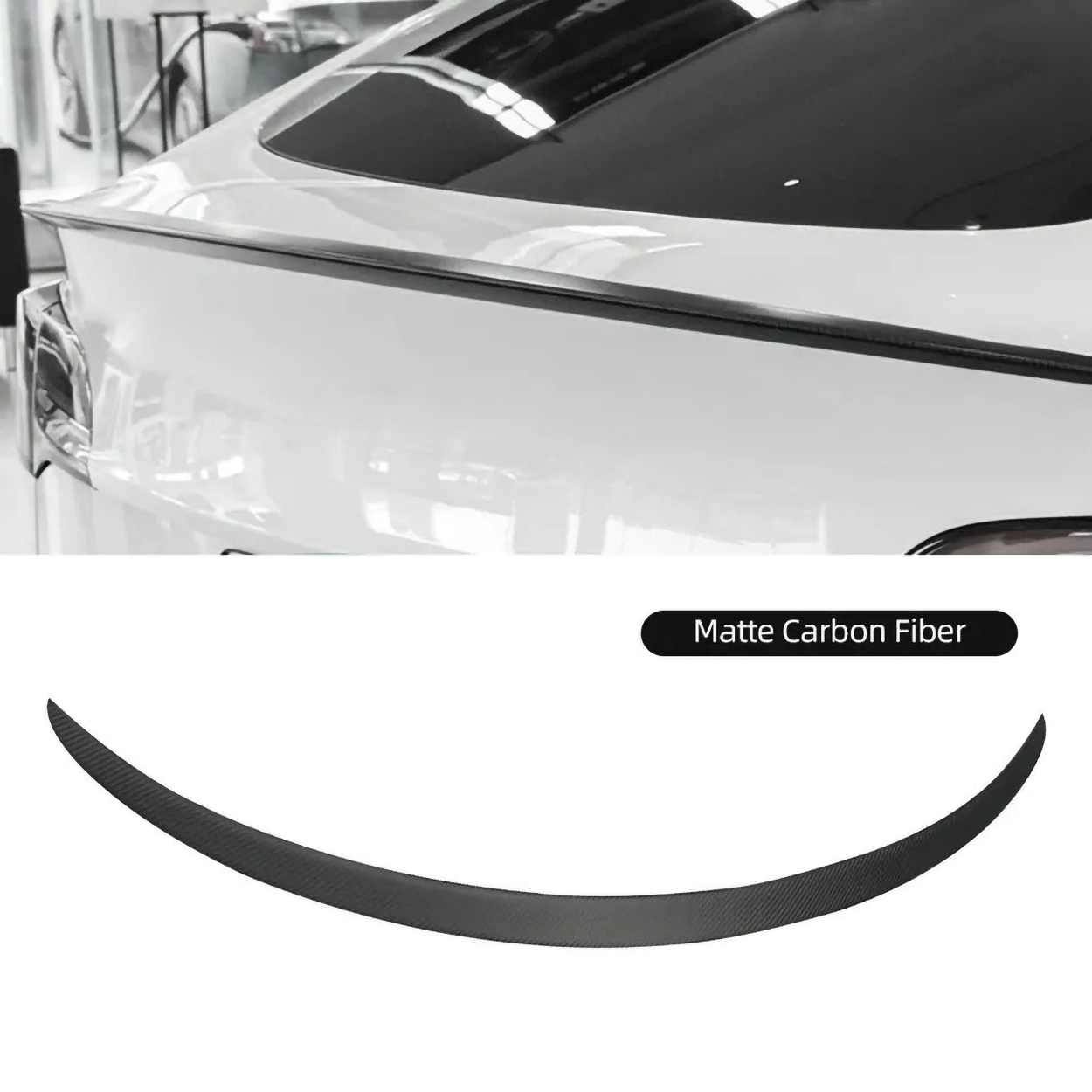 Model 3/Y Real DRY Carbon Fiber Rear Trunk Lip Spoiler