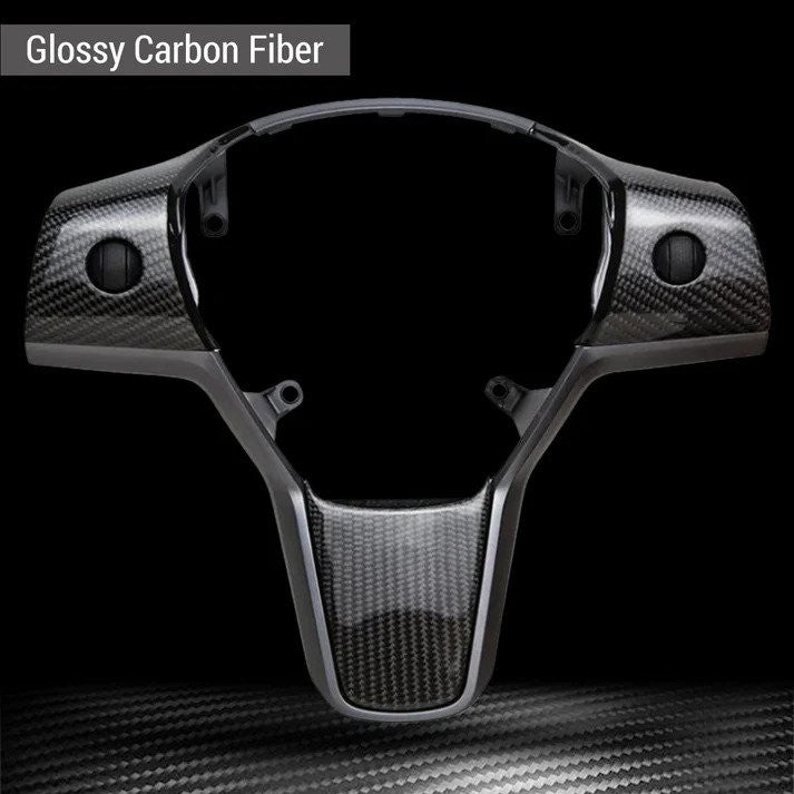 Real Carbon Fiber Yoke Steering Wheel for Tesla Model 3 / Y
