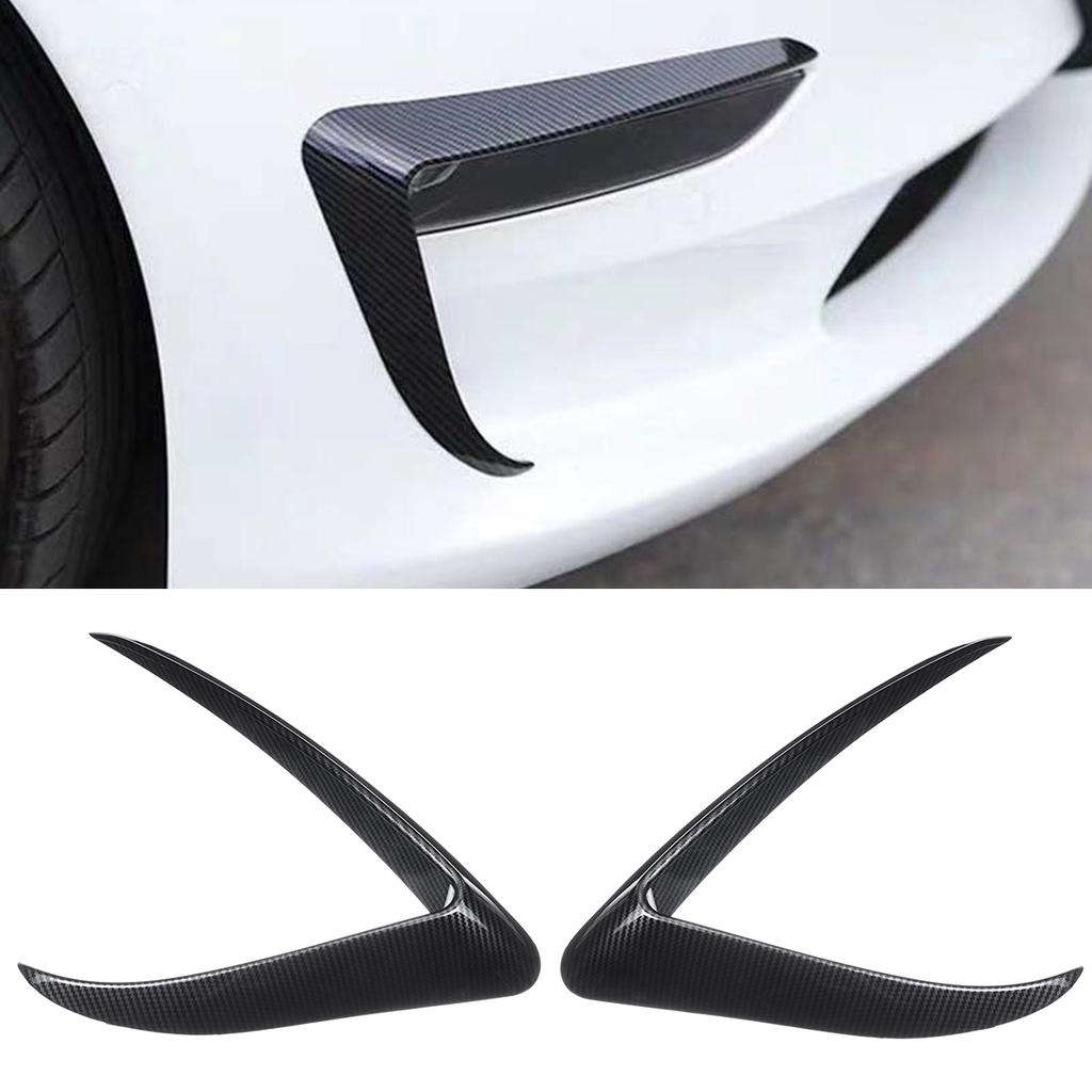 Model 3 / Y Real DRY Carbon Fiber Front Foglight Trim Cover