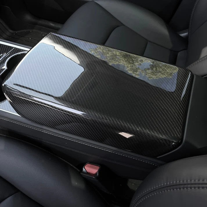 Dry Carbon Fiber Armrest Cover For Model 3/Y