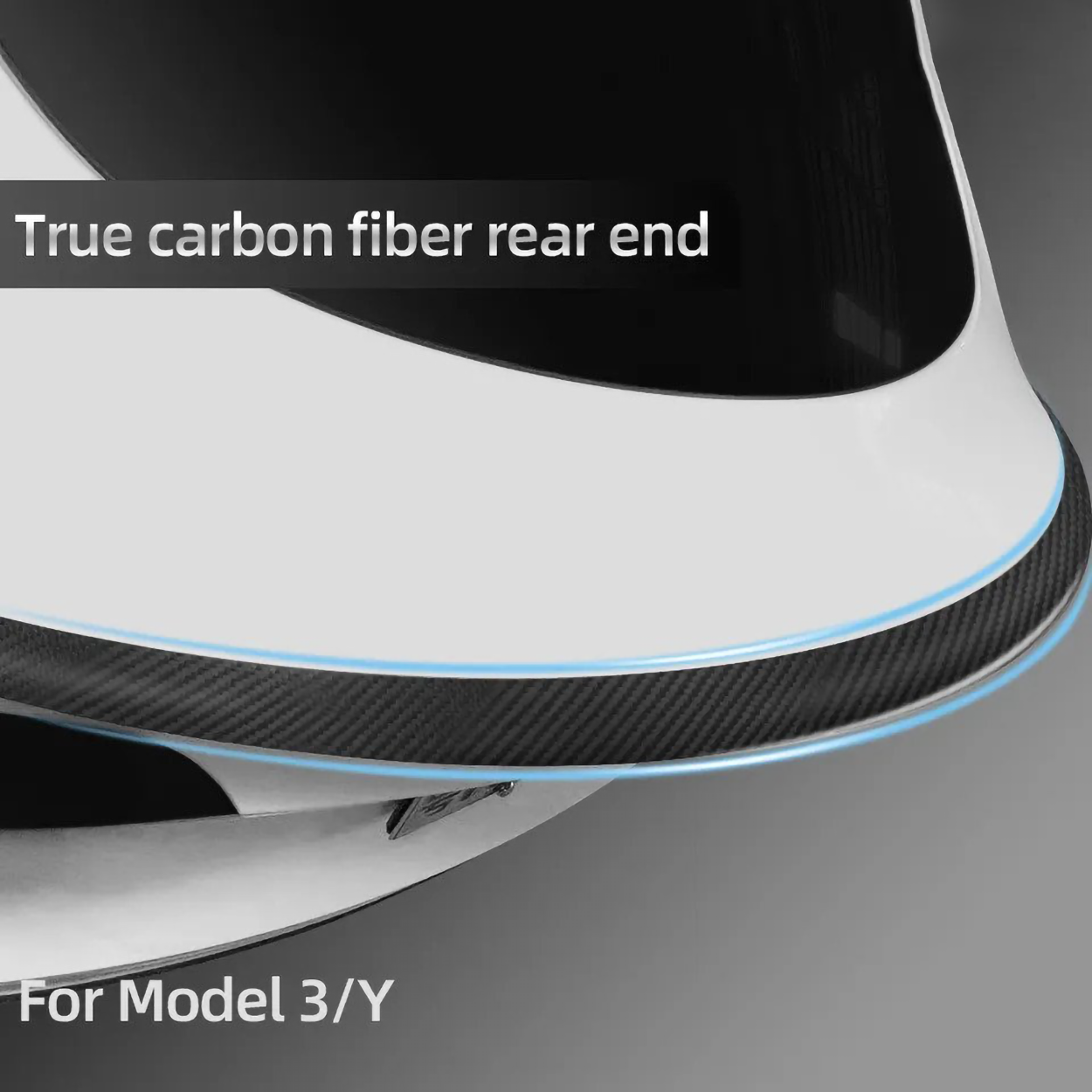 Model 3/Y Real DRY Carbon Fiber Rear Trunk Lip Spoiler