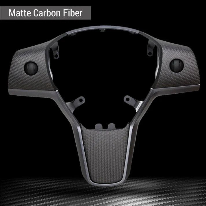 Real Carbon Fiber Yoke Steering Wheel for Tesla Model 3 / Y